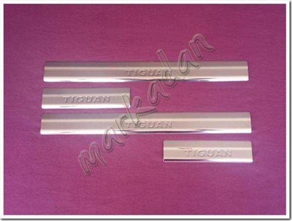 WOC Chrome VW Tiguan Krom Kapı Eşiği 2007-2015 4 Parça Paslanmaz Çelik - Image 1