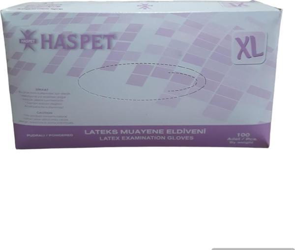 Haspet Latex Pudralı Eldiven XLarge 100'lü - Image 1