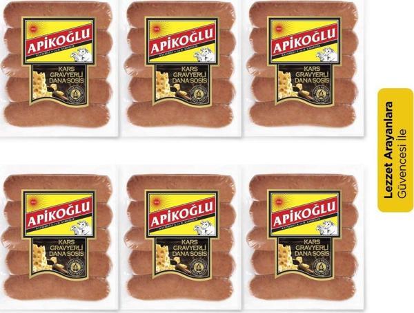 Apikoğlu Kars Gravyerli Bir Yıl Olgunlaştırılmış Sosis 220-250 gr 6'lı Paket - Image 1