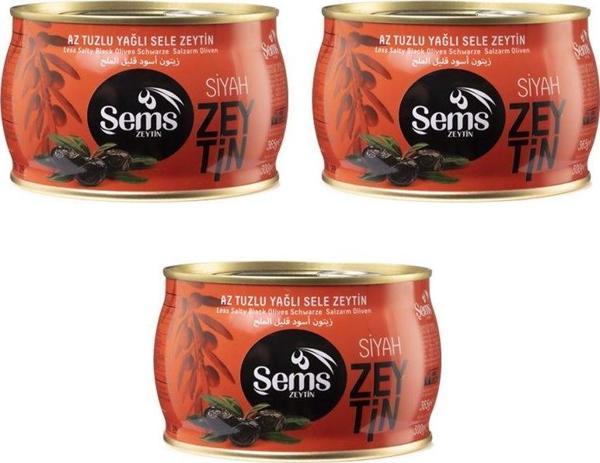 Şems Siyah Zeytin 291-320 Kalibre 300 gr 3'lü - Image 1