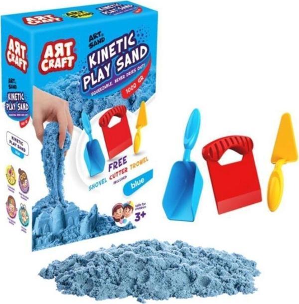 Art Craft Aksesuarlı Mavi Kinetik Oyun Kumu 1000 gr - Image 1