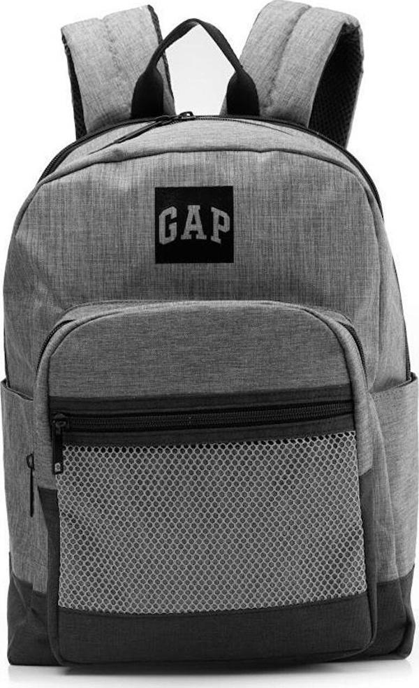 Gap Çift Bölmeli Sırt Çantası Gri Siyah 03400 - Image 1