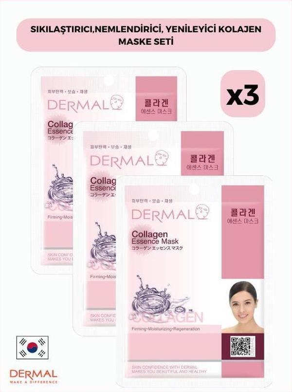 Dermal Sıkılaştırıcı,nemlendirici, Yenileyici Kolajen Maske 23 gr 3 Adet - Image 1