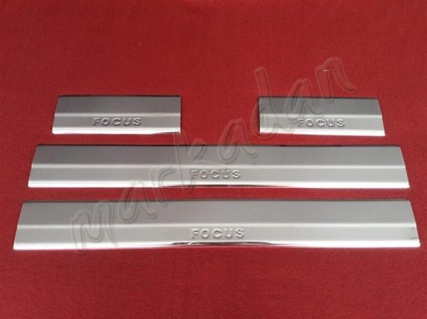 DB Chrome Ford Focus Krom Kapı Eşiği 2005-2011 4 Parça P.Çelik - Image 1