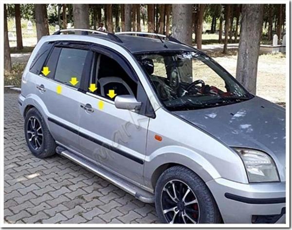 DB Chrome Ford Fusion Cam Çıtası Nikelajı 2002-2012 4 Parça P.Çelik - Image 1