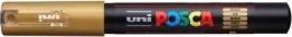 Uni-Ball Pc-1M Markör Boyama Kalemi Posca Su Bazlı Poster 0.7 Mm Altın PC-1M (6 Lı Paket) - Image 1