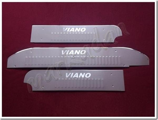DB Chrome Mercedes Viano Krom Kapı Eşiği 2004-2014 3 Parça P.Çelik - Image 1