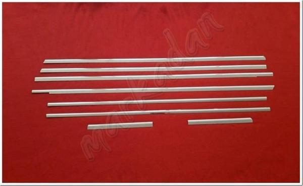 DB Chrome Mercedes Viano W639 Uzun Şasi Cam Çıtası Nikelajı 2004-2014 8 Parça P.Çelik - Image 1