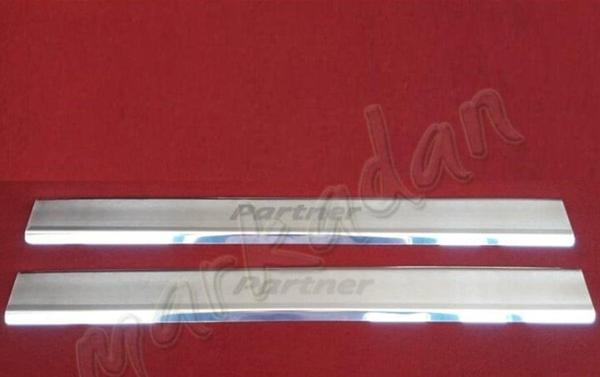 DB Chrome Peugeot Partner Krom Kapı Eşiği 1996-2008 2 Parça P.Çelik - Image 1