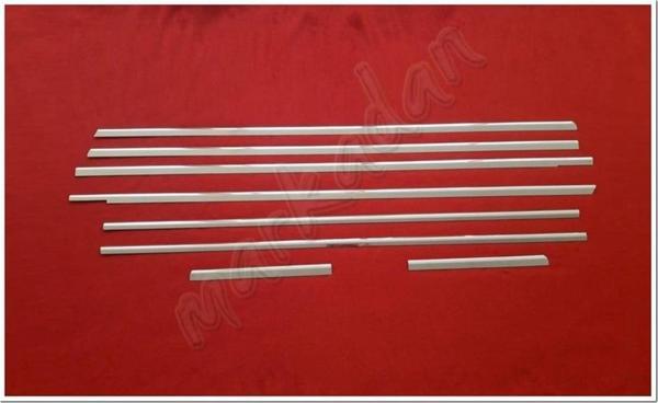 DB Chrome Mercedes Vito W639 Uzun Şasi Cam Çıtası Nikelajı 2004-2014 8 Parça P.Çelik - Image 1