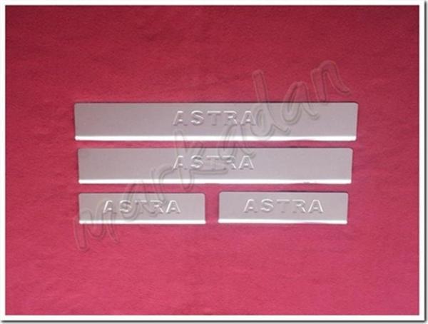 DB Chrome Opel Astra H Krom Kapı Eşiği 2004-2013 4 Parça Paslanmaz Çelik - Image 1