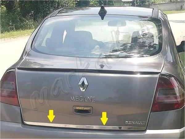 DB Chrome Renault Megane 2 Sedan Krom Bagaj Alt Çıta 2004-2010 P.Çelik - Image 1