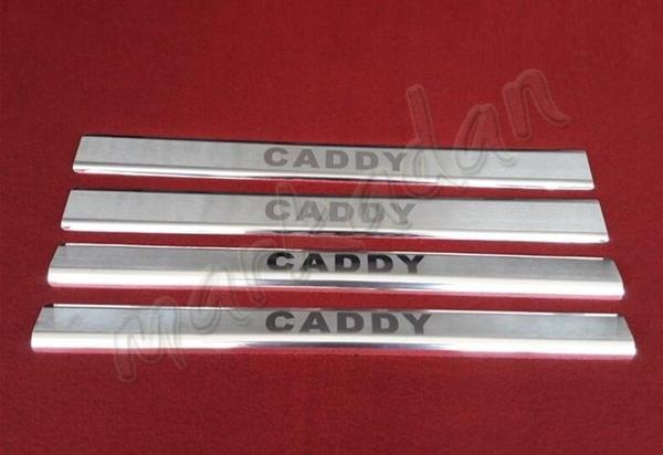 DB Chrome VW Caddy Krom Kapı Eşiği 2004-2014 4 Parça P.Çelik - Image 1
