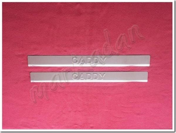 DB Chrome VW Caddy Krom Kapı Eşiği 2015-2020 2 Parça Paslanmaz Çelik - Image 1