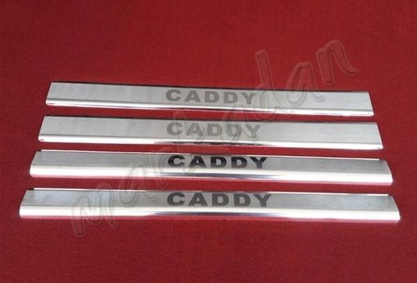 DB Chrome VW Caddy Krom Kapı Eşiği 2015-2020 4 Parça P.Çelik - Image 1