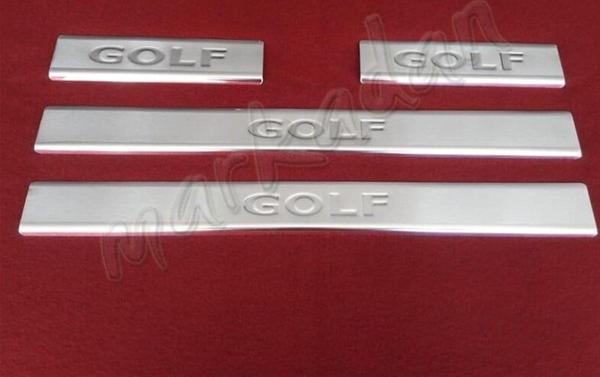 DB Chrome VW Golf 7 Krom Kapı Eşiği 2012-2020 4 Parça P.Çelik - Image 1