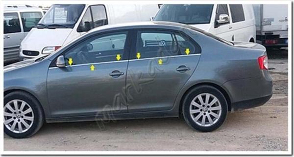 DB Chrome VW Jetta Cam Çıtası Nikelajı 2006-2011 4 Parça P.Çelik - Image 1
