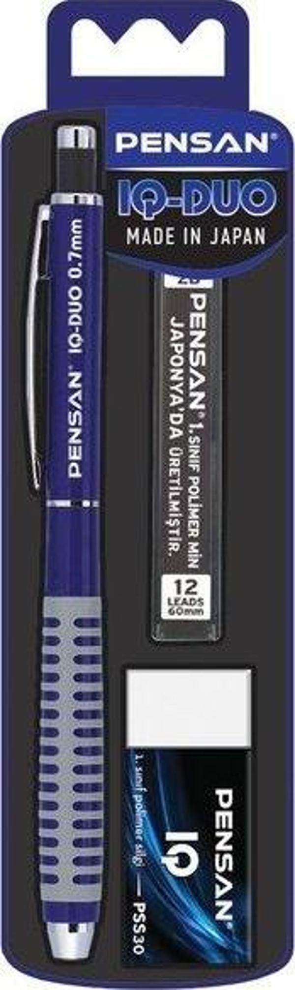 Pensan Iq-Duo Set 07 Mm Renkli Silgi+Min Mavi - Image 1