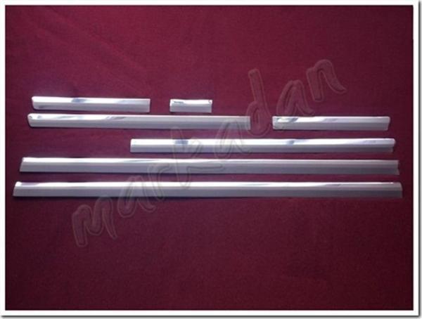 DB Chrome VW T5 Multivan Uzun Şasi Çift Sürgülü Krom Yan Kapı Çıtası 2003-2014 7 Parça P.Çelik - Image 1