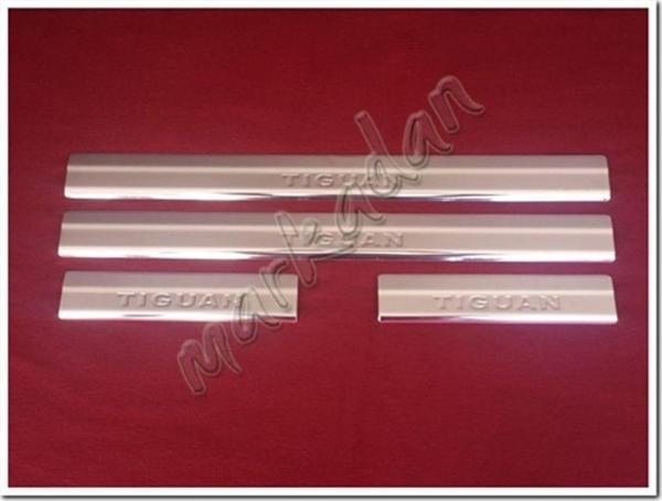 DB Chrome VW Tiguan Krom Kapı Eşiği 2007-2015 4 Parça Paslanmaz Çelik - Image 1