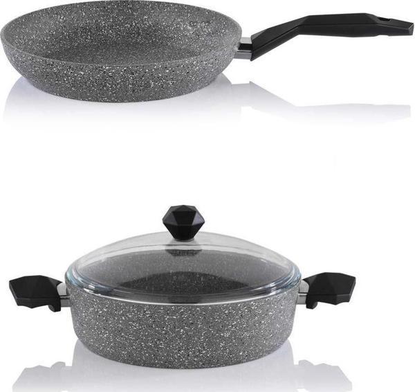 Granit Karnıyarık Tencere ve Tava Seti 30 CM Schafer - Image 1
