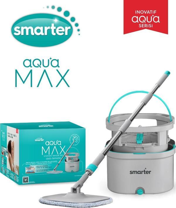 SMARTER AQUA MAX TEMİZ & KİRLİ SUYU AYIRMA ÖZELLİĞİ ÇİFT KOVA OTOMATİK TEMİZLİK SETİ MOP PASPAS - Image 1