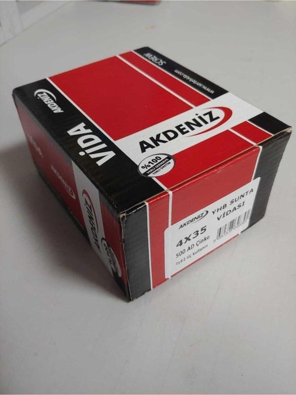Akdeniz Sunta Vidası Çinko 500 Adet 4.0x35 - Image 1