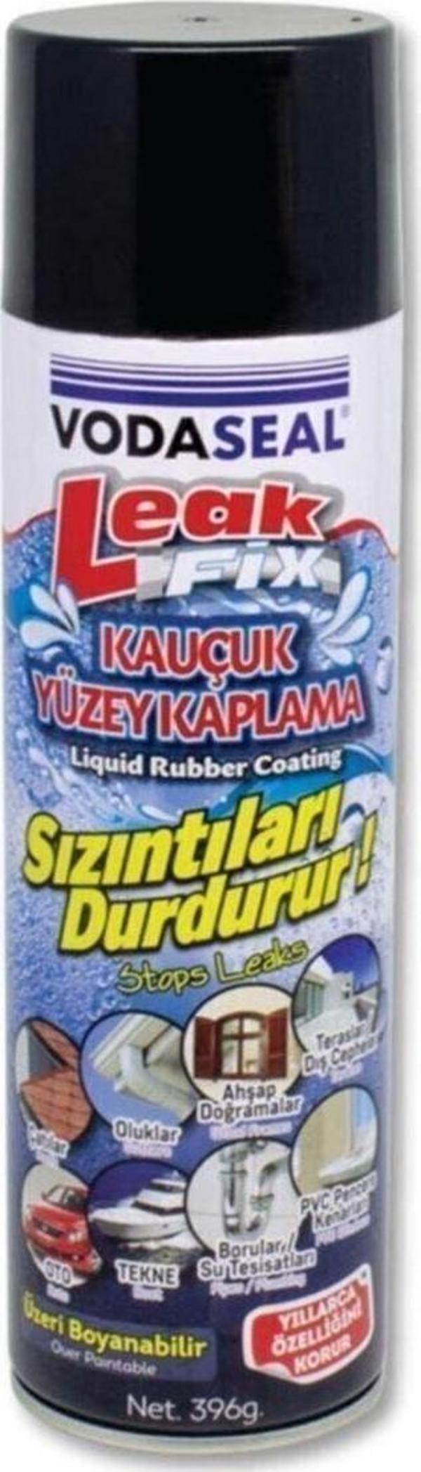 Vodaseal Leak Fix Su Sızıntı Önleyici Kauçuk Yüzey Kaplama Siyah Sprey 396 gr - Image 1
