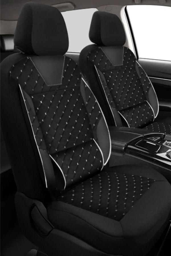 Nice Shop Audi A4 1994-2008 Uyumlu Koltuk Kılıfı Genesa Serisi - Siyah - Image 1