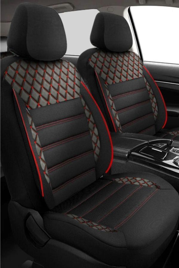 Nice Shop Fiat Albea Uyumlu Koltuk Kılıfı Crystal Sarisi - Kırmızı - Image 1