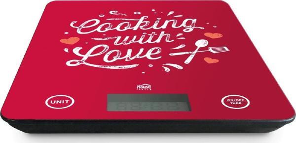 House Pratik HP36 Dijital Mutfak Tartısı Kırmızı - Image 1