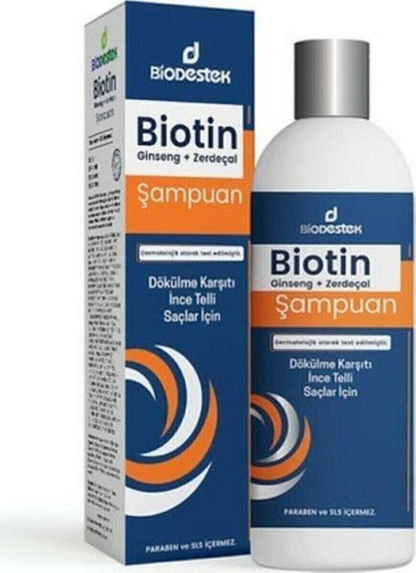 Destek Biotin Şampuan ( Dökülme Karşıtı ) 330 Ml. Biotin Zerdeçal Ginseng Şampuan - Image 1