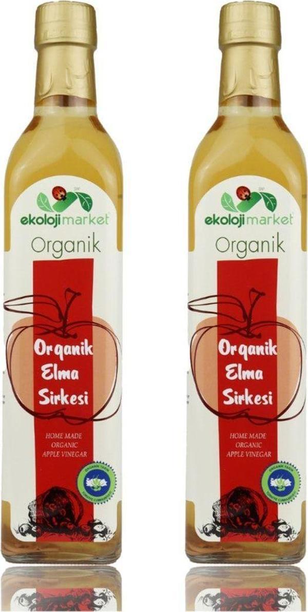 Ekoloji Market Organik Elma Sirkesi 500 Ml - 2'Li Paket - Image 1