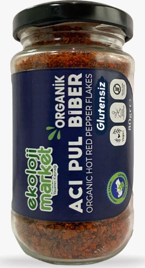 Ekoloji Market Organik Glütensiz Acı Pul Biber 80 Gr - Image 1