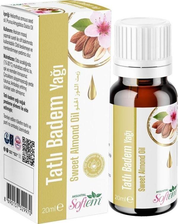 Softem Tatlı Badem Yağı 20 Ml - Image 1
