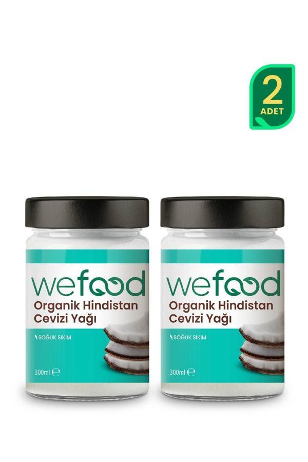 Wefood Organik Hindistan Cevizi Yağı 300 ml 2'li (Soğuk Sıkım) - Image 1