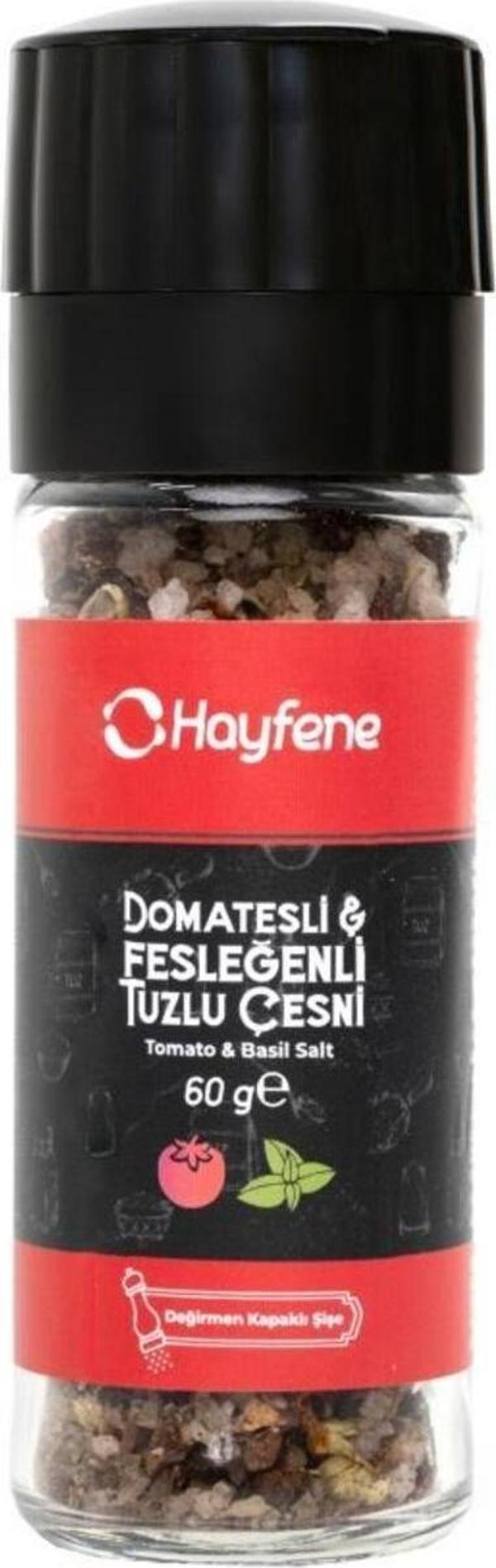 Hayfene Domatesli Fesleğenli Tuzlu Çeşni 60 Gr (Değirmen Kapaklı) - Image 1