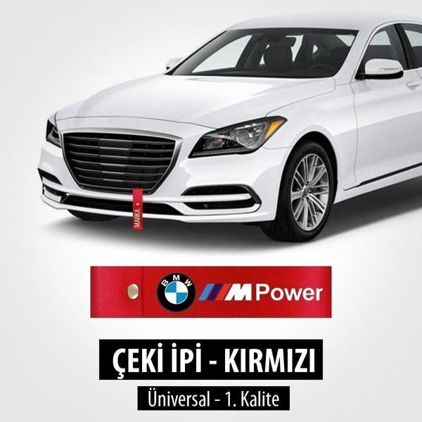 Nice Shop Bmw Çeki Ipi Kırmızı Renkli Uv Baskılı Solma Atma Yapmaz Tampon Dili - Image 1