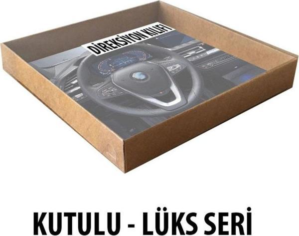 Nice Shop Chevrolet Kalos Uyumlu Elit Geçmeli Direksiyon Kılıfı Taba - Image 1