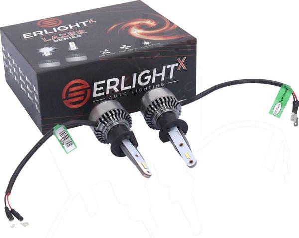 Nice Shop H1 Erlight X Lazer Serisi Led Xenon Uzun-Kısa Beyaz-Yeni Nesi Ince 12000 Lümen Şimşek Etkili 6000K - Image 1