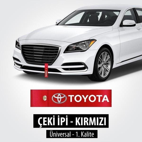 Nice Shop Toyota Çeki Ipi Kırmızı Renkli Uv Baskılı Solma Atma Yapmaz Tampon Dili - Image 1