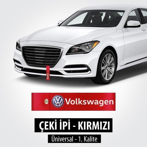Nice Shop Volkswagen Çeki Ipi Kırmızı Renkli Uv Baskılı Solma Atma Yapmaz Tampon Dili - Image 1
