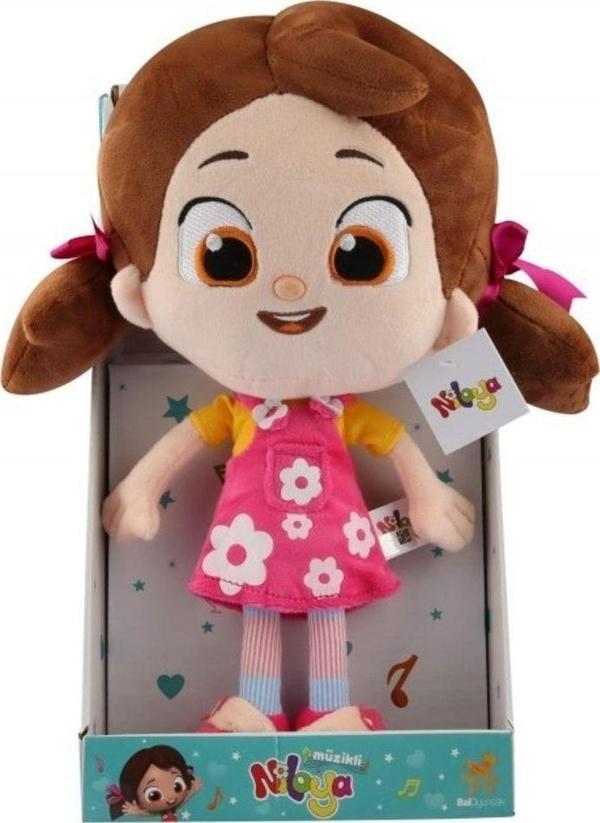 Pal Oyuncak Peluş Niloya Kalpli Müzikli Bebek 35 Cm - Mavi Su Dünyası - Image 1