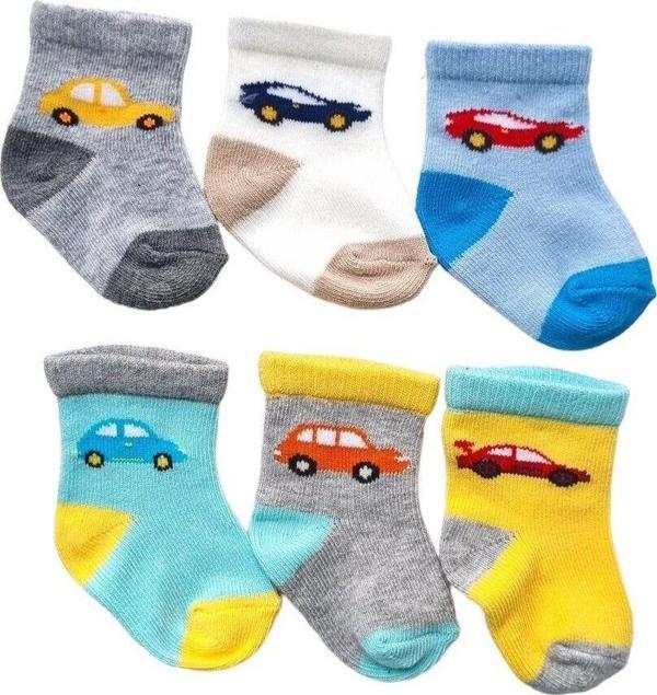 Olay Socks 6'Lı Paket Yenidoğan Pamuk Çorap Set - Image 1