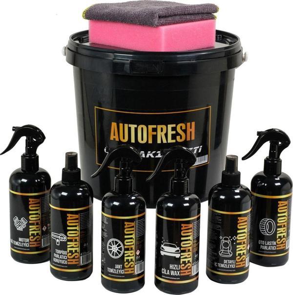 Auto Fresh 9'lu Fırsat Araç Oto Bakım Seti Kampanyalı Oto Bakım Araba Yıkama Temizlik Seti - Image 1