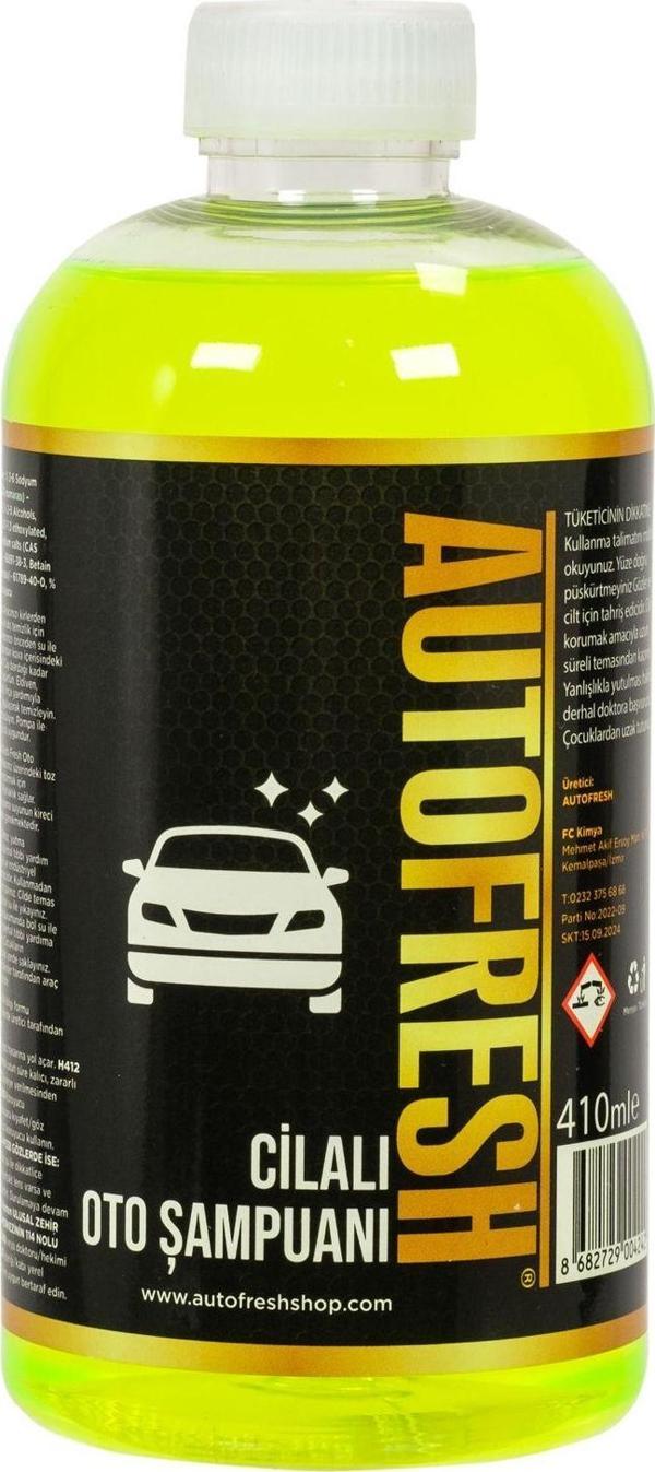Auto Fresh Araç Konsantre Cilalı Oto Araba Yıkama Şampuanı 410 ml Sünger Hediyeli - Image 1