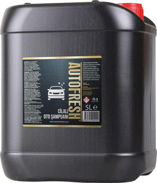 Auto Fresh Cilalı Oto Şampuanı 5 Kg Ph Nötr Kilitli Folyolu Kapak Araç Araba Yıkama Şampuan - Image 1
