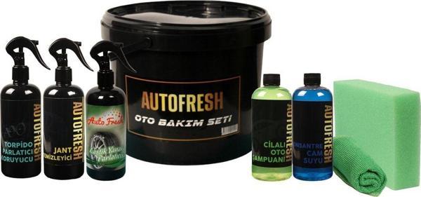 Auto Fresh Oto Yıkama Seti Jant Temizleyici Torpido Parlatıcı Lastik Parlatıcı Şampuan Camsuyu - Image 1