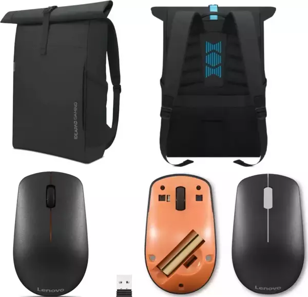Lenovo 400 Kablosuz Mause Ve Ideapad Gaming Gx41h70101  Çanta 16 inç Pro Set Siyah - Image 1