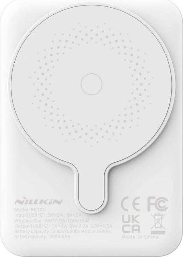 Nillkin Magsafe Powerbank 5000Mah Taşınabilir Şarj Cihazı - Beyaz - Image 1